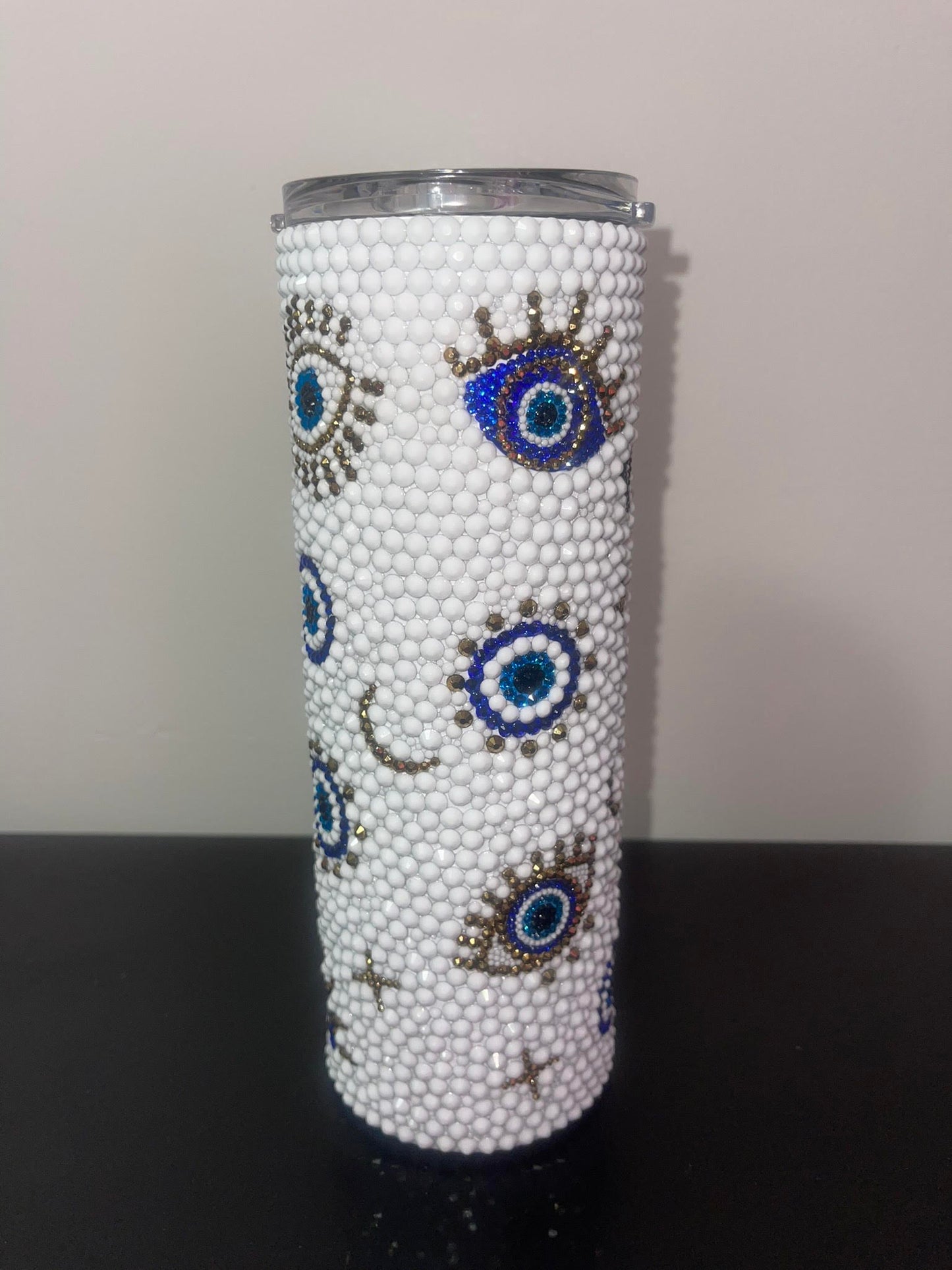 Protect Your Energy Rhinestone Tumbler