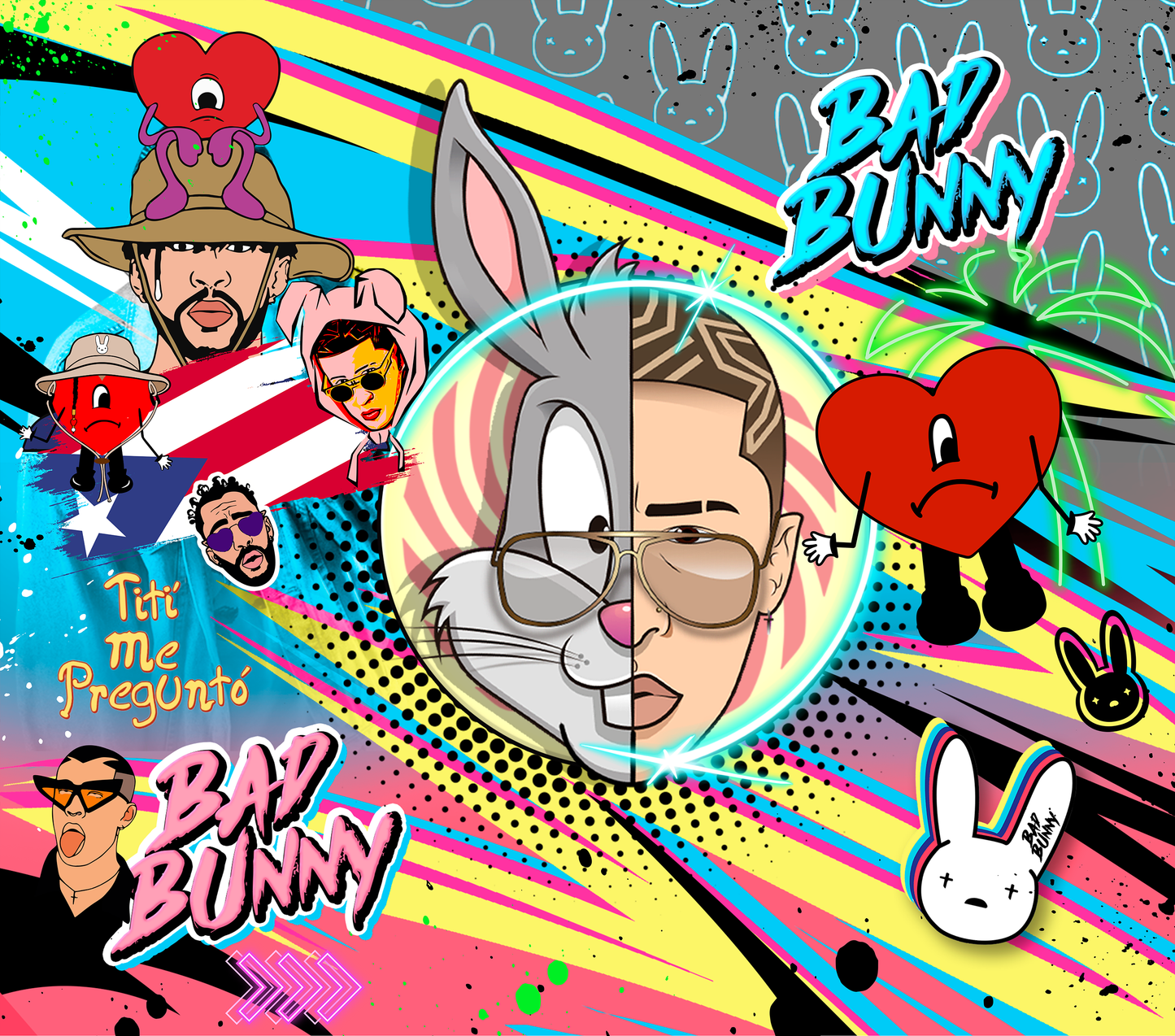 Bad Bunny Tumbler 20oz Tumbler