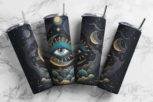 Evil Eye Moon Tumbler