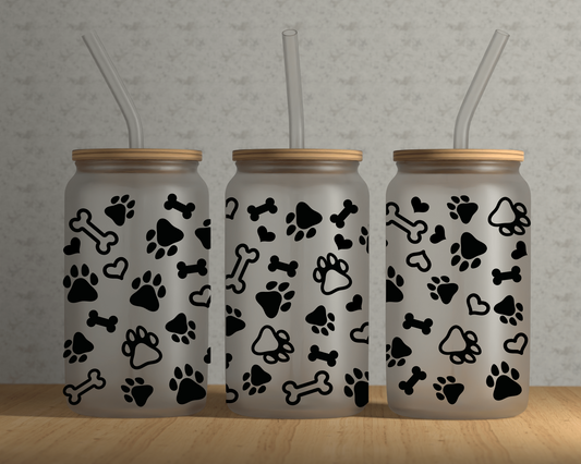 Puppy Love Glass Can