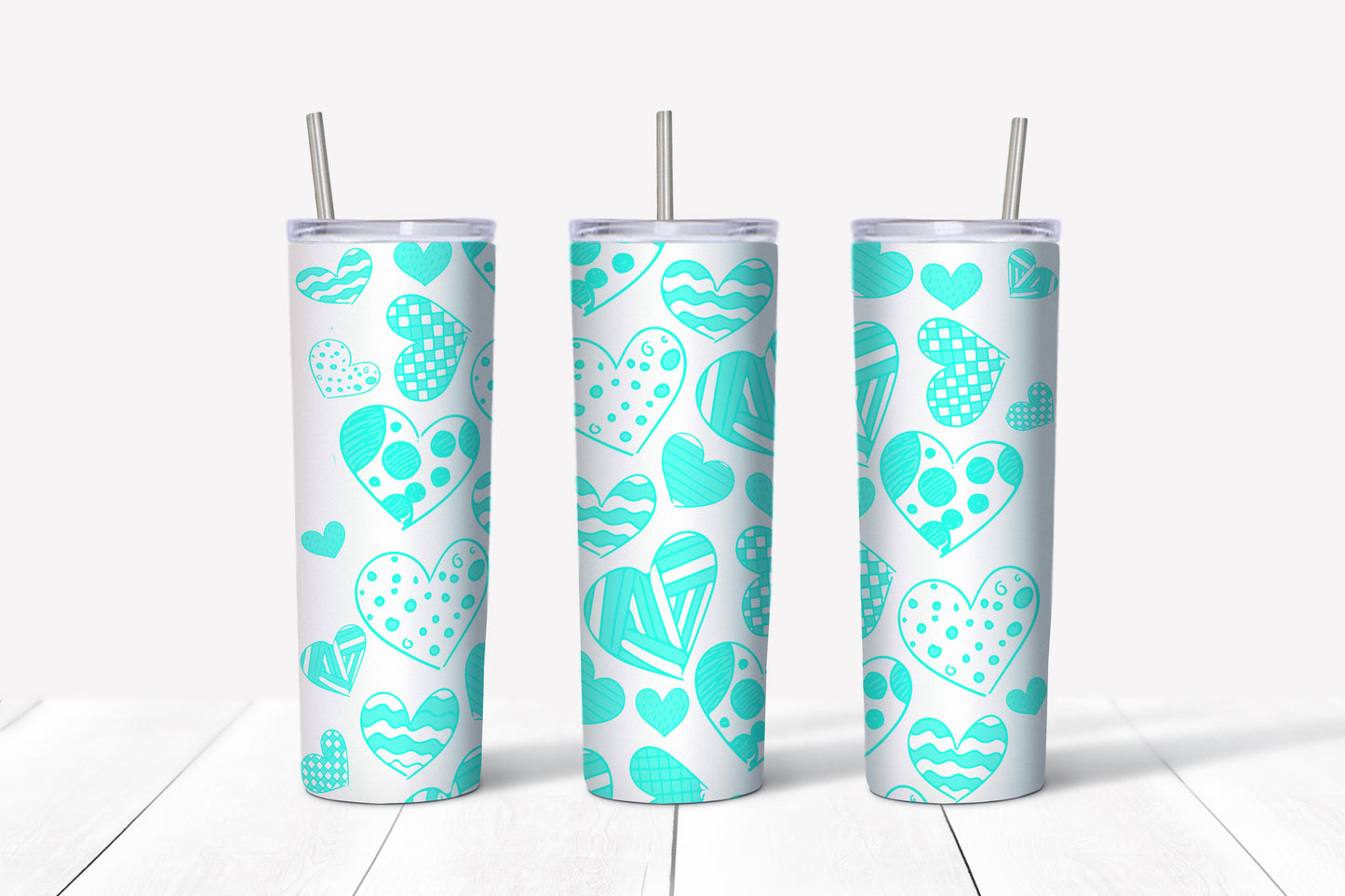 Turquoise Heart Tumbler