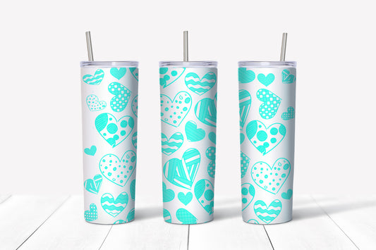 Turquoise Heart Tumbler