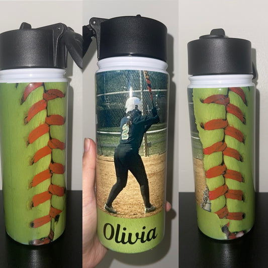 Softball Tumbler with Picture