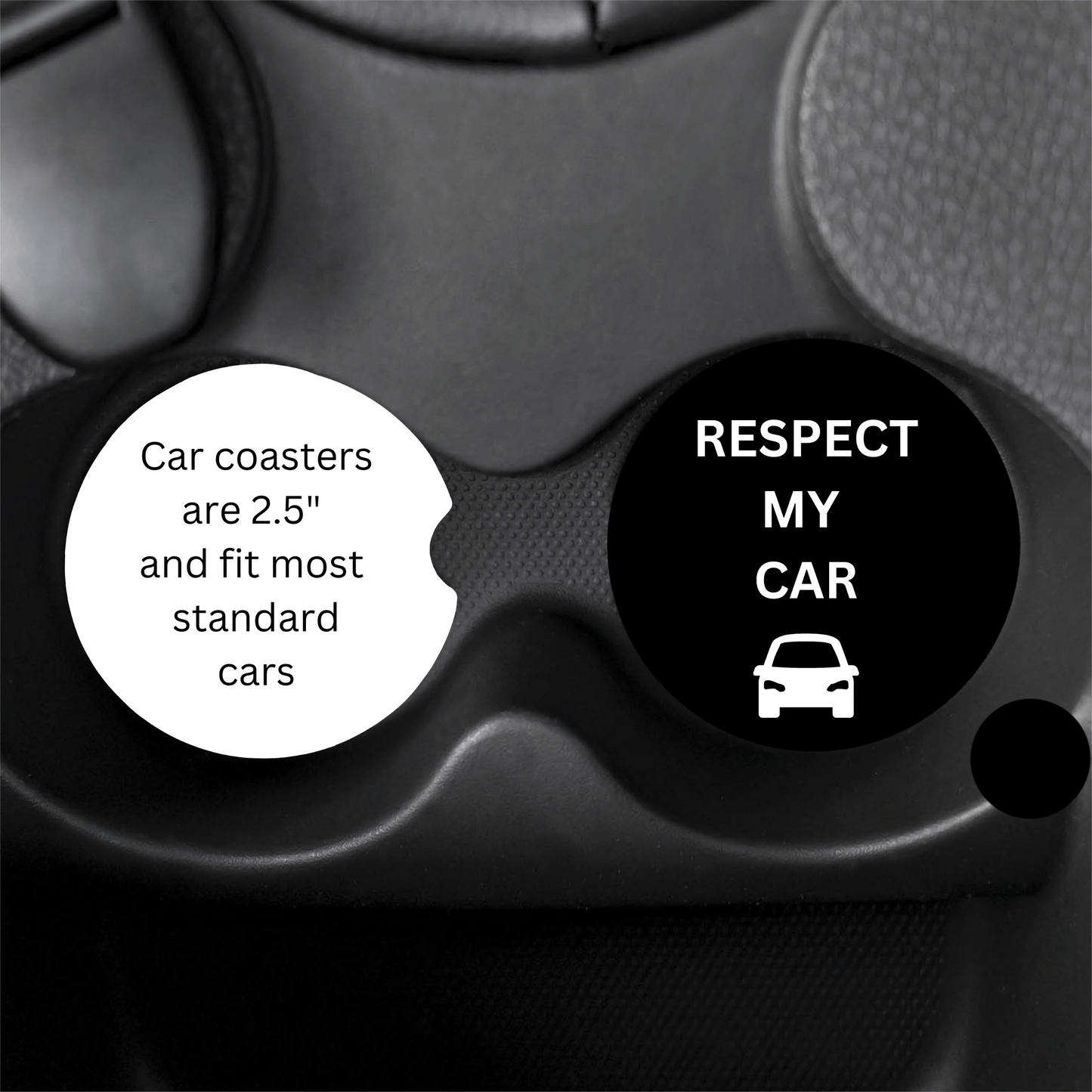 Ceramic Respect My Car Coaster