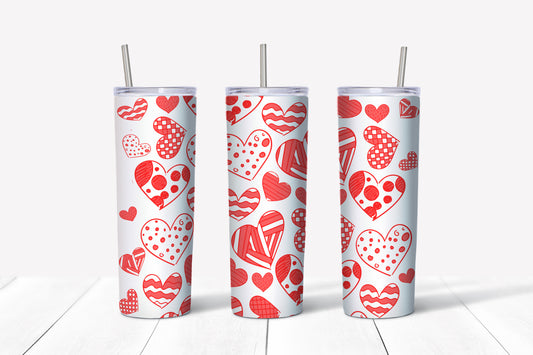 Red Hearts Tumbler